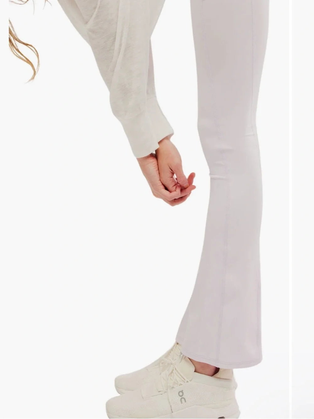 Free People Mountain Blazing Pocket Flare Leggings Rose Quartz Heather Large NWT